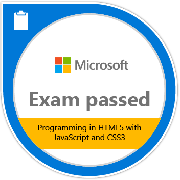 MCSA HTML5/JS/CSS3バッジ